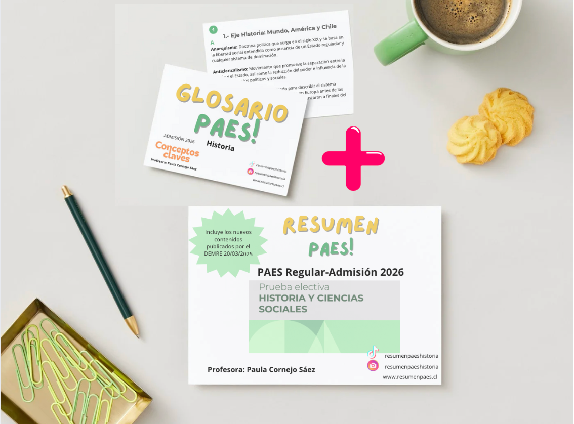 Pack Resumen paes + Glosario (ACTUALIZADO PAES REGULAR) Formato físico.