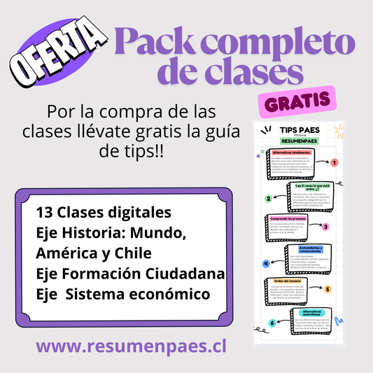Pack completo de clases (13 clases)